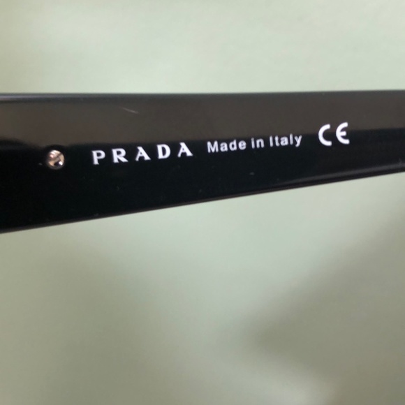 Prada Aviator Sunglasses SPR61G Black / Silver Italy - Picture 8 of 10